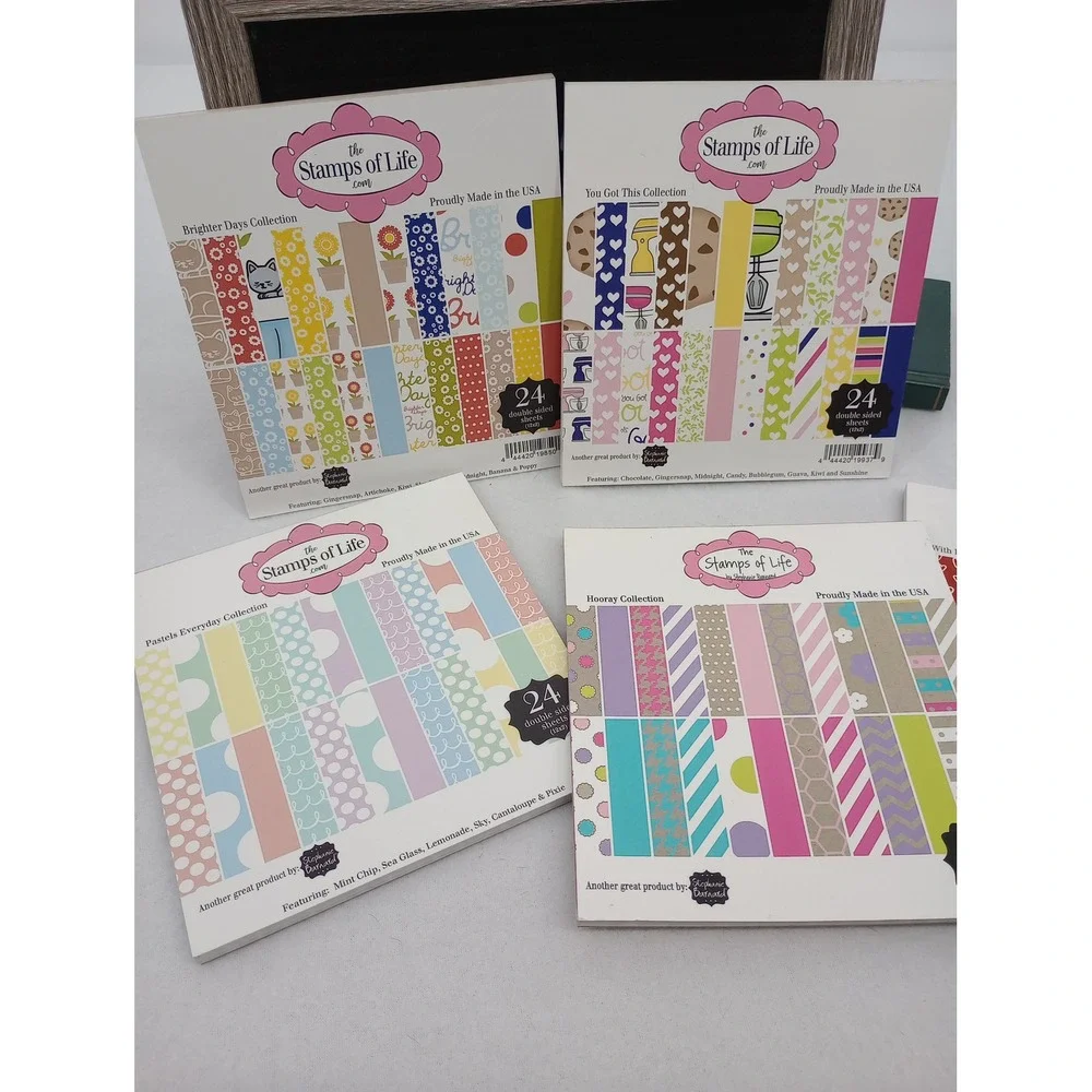 The Stamps of Life Paper Pad Bundle 6x6 Multicolor 5 Packs Scrapbooking Crafts
